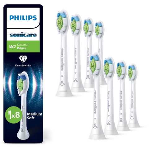 Philips Optimal White HX6068/87 Set van 8 opzetborstels