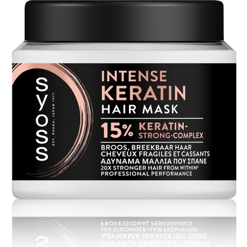 6x Syoss Intense Keratin Haarmasker 400 ml