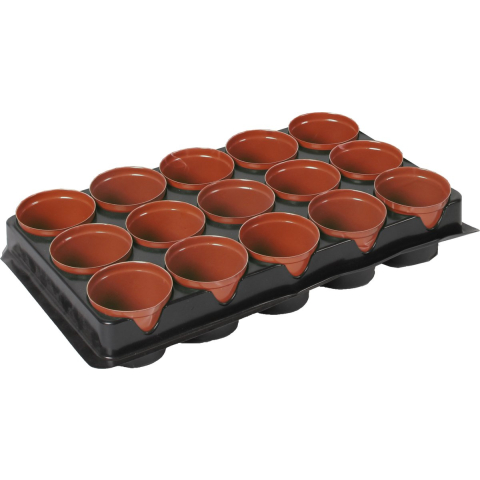 30x stuks Kunststof kweekpotjes/stekpotjes 7 x 7 cm -