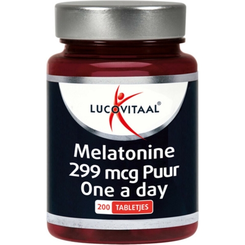 2+3 gratis: 2x Lucovitaal Melatonine Puur 0,299mcg 200 tabletten