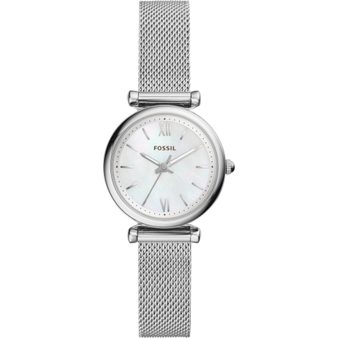 Fossil Carlie ES4432 - Dameshorloge 28 mm - Zilverkleurig - 5 ATM