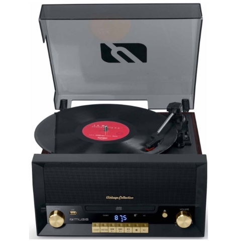 Muse MT112W - Draaitafel - 3 snelheden 33/45/78t - Zwart