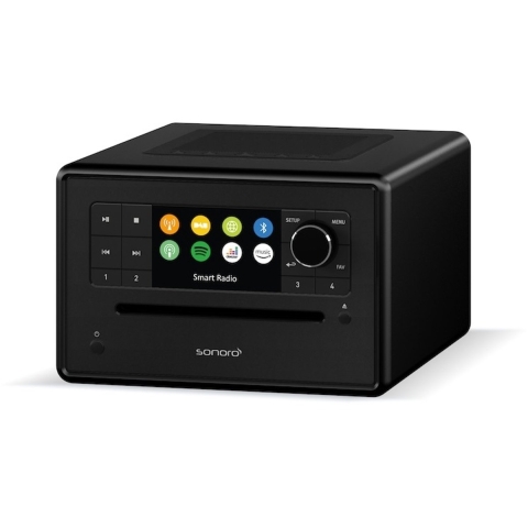 Sonoro Elite zwart wekkerradio met CD-speler en een Smart allrounder