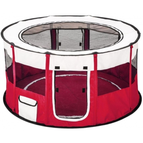 TOPMAST NYLON PUPPYREN - ROND - OPVOUWBAAR - ROOD