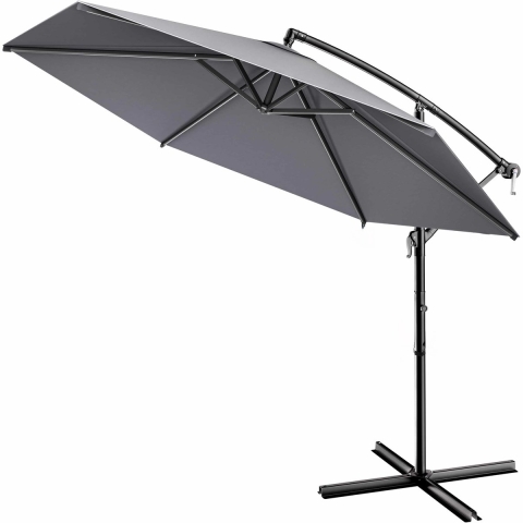 Zweefparasol Antraciet Alu Ø330cm UV-bescherming 80+