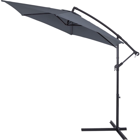 Zweefparasol Antraciet Aluminium Ø300cm UV-bescherming 80+