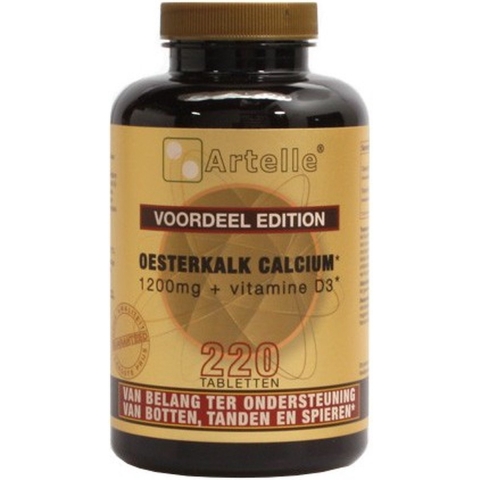 Artelle Oesterkalk Calcium 1200 mg Vitamine D3 Tabletten