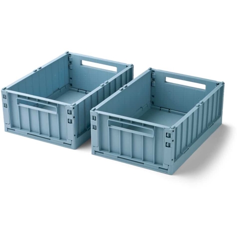 Liewood Vouwbare box - 36x25x13,5 - Medium+ - 2-pack - Strand Bl - Liewood - OneSize - Vouwbare box