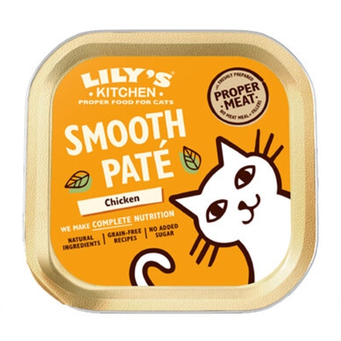 Lily's Kitchen Paté zalm met kip natvoer kat 1 tray (19 x 85 g)