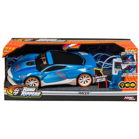 Road Rippers iRacer + Licht en Geluid Blauw/Wit