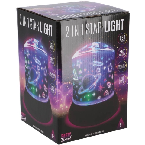 Party Time 2in1 LED Starlight met Zwarte Voet