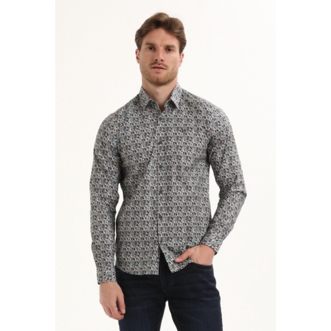 Gabbiano Heren overhemd 335738 5703 teal blue
