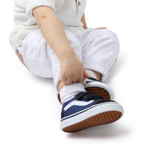 Vans Schoenen - Old Skool - Navy m. Klittenband - Vans - 24,5 - Schoenen