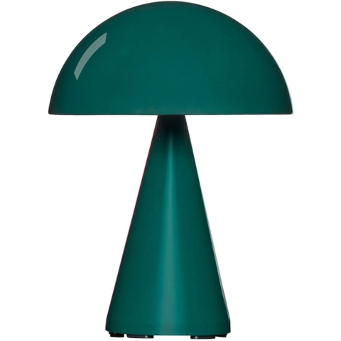 Hübsch - Mush LED tafellamp op batterijen, donkergroen, hoogte 20 cm