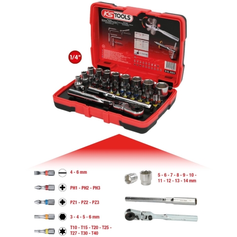 KS Tools 918.3005 918.3005 Verwisselbare koppen