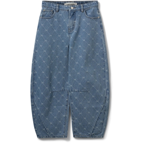 Sofie Schnoor Jeans - Tomar - Denim Blue m. Harlekijn patroon - Sofie Schnoor - 10 jaar (140) - Jeans