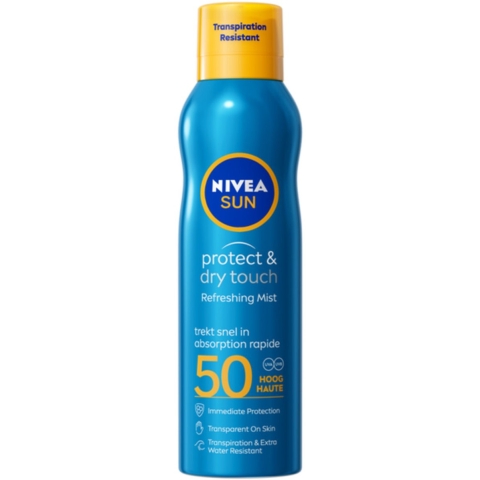 3x NIVEA Sun Protect en Dry Touch Verfrissende Vernevelende Spray SPF 50 200 ml