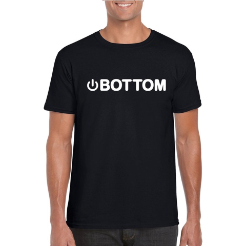 Gay shirt power bottom zwart heren 2XL -