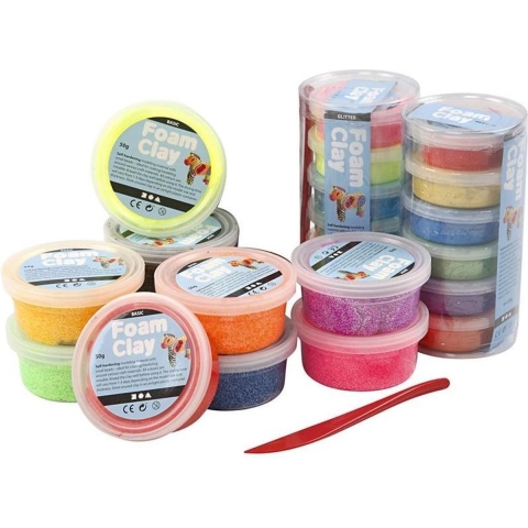 Foam Clay 22 Doosjes Diverse kleuren