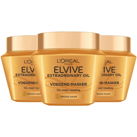3x L'Oréal Extra Ordinary Oil Hair Mask 300 ml