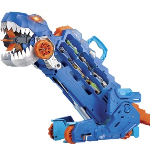 Hot Wheels - City Ultieme Dino Hauler Vrachtwagen - Transformeer naar T-Rex met licht en geluid
