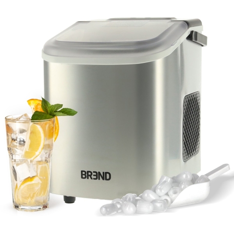 BREND BR-2213 - IJsblokjesmachine - 10 kg per dag - Zilver