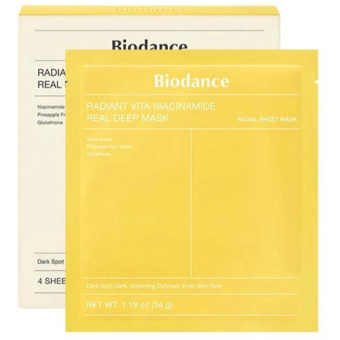 Biodance Radiant Vita Niacinamide Real Deep Mask | 4 x 34 g