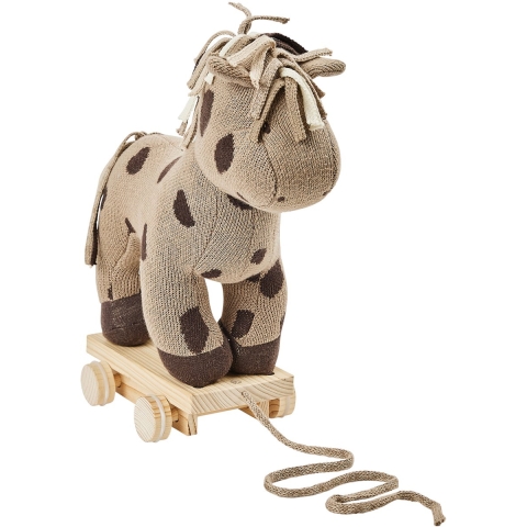 Smallstuff Trekspeelgoed - Paard - 30x30 cm - Nature/Brown - Smallstuff - OneSize - Trekspeelgoed