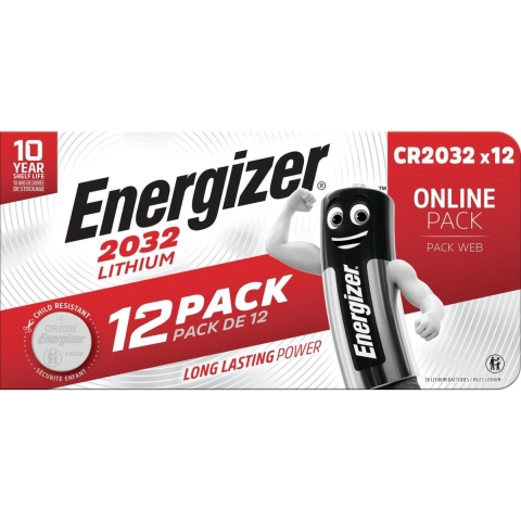 Energizer Knoopcel CR2032 3 V 12 stuk(s) 240 mAh Lithium