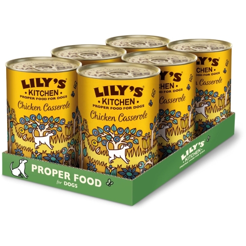 6x Lily's Kitchen Hondenvoer Nat Casserole Kip&Kalkoen 400 gr