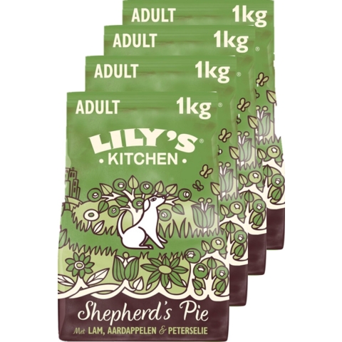 4x Lily's Kitchen Hondenvoer Droog Shepherd's Pie Lam 1 kg