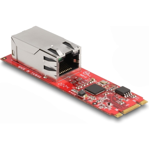 Delock 62985 Interface-converter [1x Gigabit-LAN (1/2.5 Gbit/s) - 1x M.2 Key B-stekker, M.2 Key M-stekker]