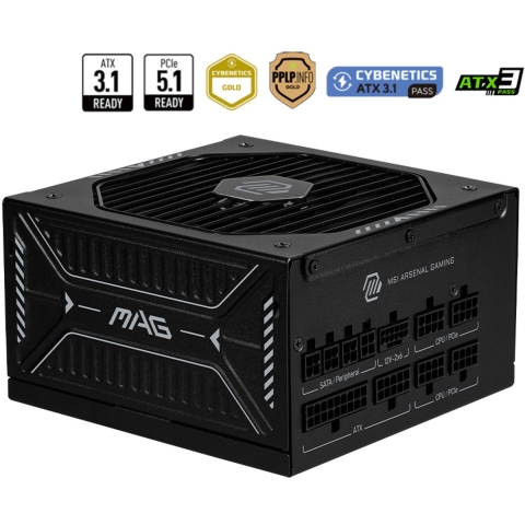 MSI MAG A850GLS Netvoedingsmodule 850 W ATX 80 Plus Gold