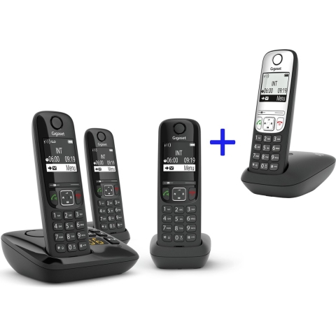 Gigaset AS690A - Trio - Antwoordapparaat met handsfree-functie - Zwart