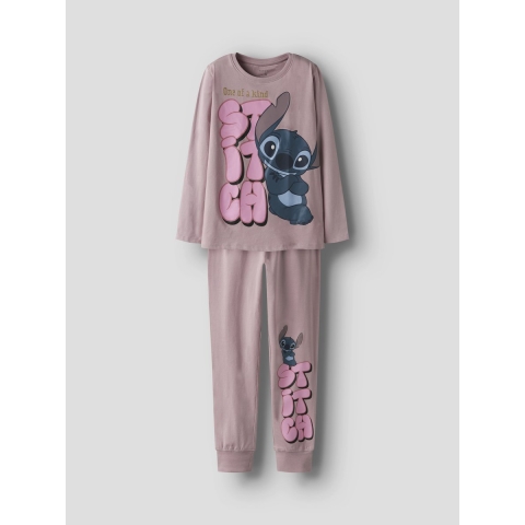 Name It Meisjes lange pyjama set nkfolina stitch lila