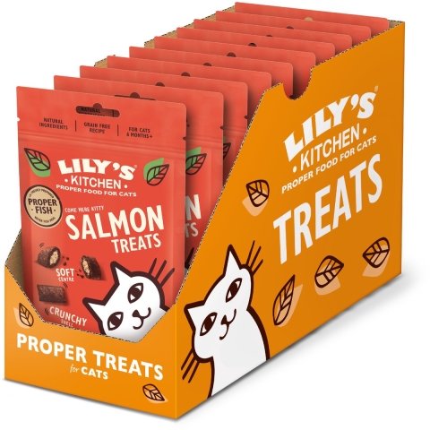 10x Lily's Kitchen Kattensnack Zalm 60 gr