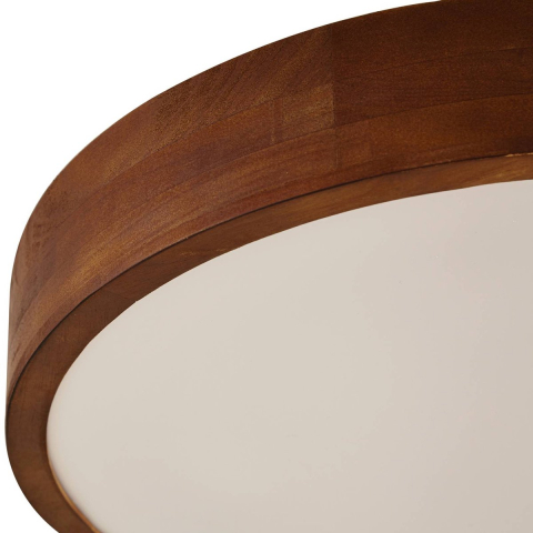 Lindby - Tanju plafondlamp, Ø 50 cm, walnoothout, 4-lamps, E27