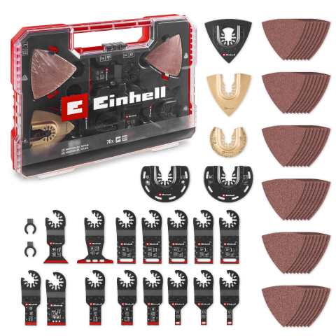 Einhell 708170 XXL -CASE Aluminiumoxide, Chroom-vanadium staal, BiM, HCS, HM Multitool toebehorenset 40 mm 1 set(s)