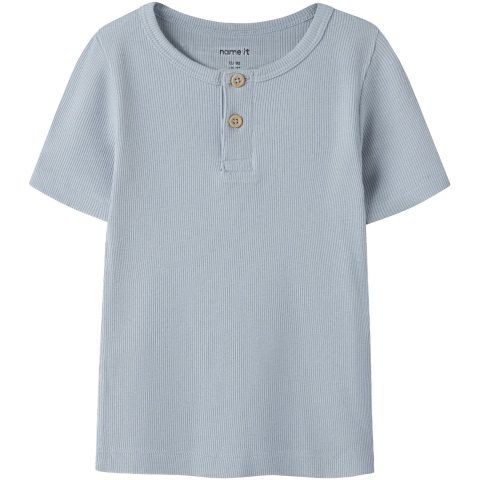 Name It T-Shirt - Rib - Noos - NmmKab - Blue Mist - Name It - 3 jaar (98) - T-Shirts