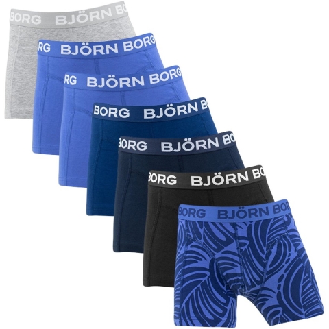 Björn Borg Boxershorts - 7-pack - Blauw/Zwart - Björn Borg - 11-12 jaar (146-152) - Boxershorts