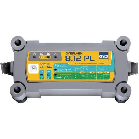GYS GYSFLASH 8.12 PL 069282 Druppellader, Acculader , Oplader 12 V 1 A, 4 A, 8 A