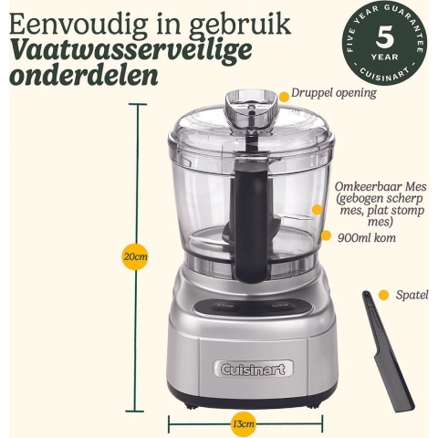 Cuisinart Mini Prep Pro Hakmachine Zwart, Zilver