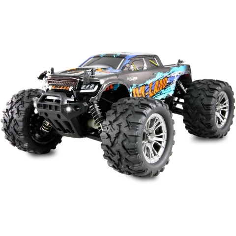 Amewi M-Land Blauw Brushed 1:16 RC modelauto voor beginners Elektro Monstertruck 4WD RTR 2,4 GHz