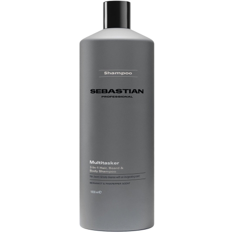 Sebastian Professional Multitasker for Men 3-in-1 Hair, Beard and Body Shampoo 1000ml