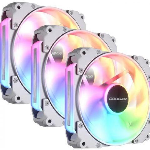 Cougar CF-APR12HW3-RGB PC-ventilator Wit (b x h x d) 120 x 120 x 28 mm