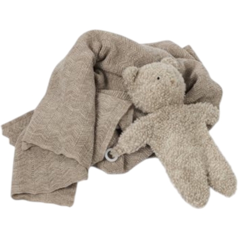 Smallstuff Teddybeer - Wol - Nature - Smallstuff - OneSize - Knuffeldoekjes