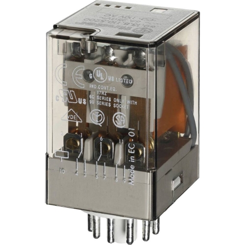 Finder 60.13.8.024.0050 Steekrelais 24 V/AC 10 A 3x wisselcontact 1 stuk(s)