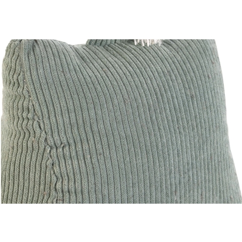 Deurstopper Rib - 2x - met kwast - mintgroen - polyester - 15 x 8 x 14 cm - 1 kg -