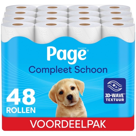 3x Page Toiletpapier Compleet Schoon 2-laags 16 stuks