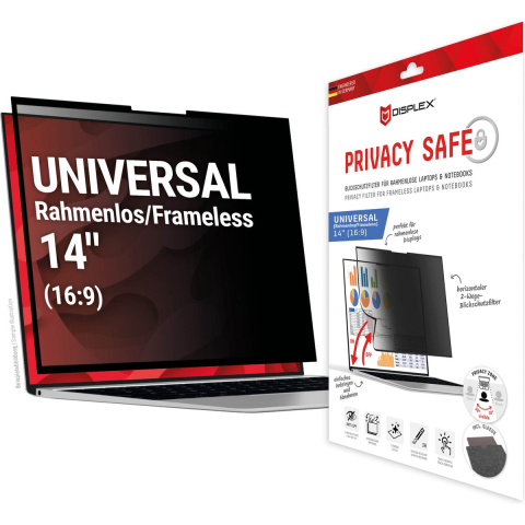 DISPLEX 01991 Screenprotector (glas) met privacyfolie Universell Universeel 1 stuk(s)